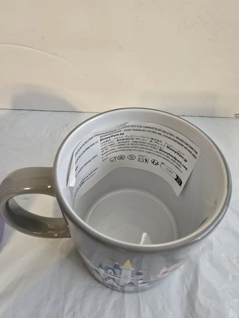 Disney Gray Mickey Mouse Grandpa Ceramic Mug New